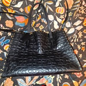 Coach embossed tote purse